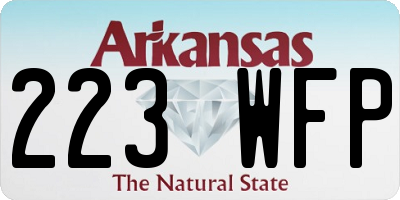 AR license plate 223WFP