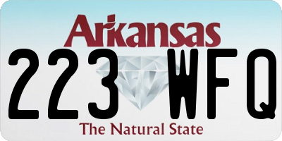 AR license plate 223WFQ