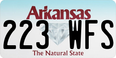 AR license plate 223WFS