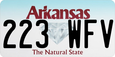 AR license plate 223WFV
