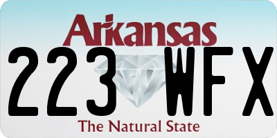 AR license plate 223WFX