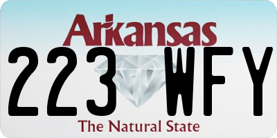 AR license plate 223WFY