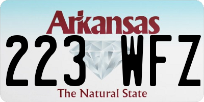 AR license plate 223WFZ