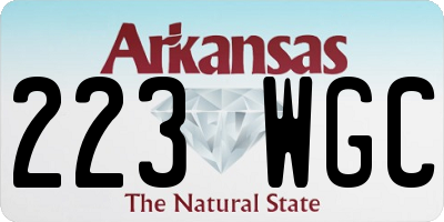 AR license plate 223WGC