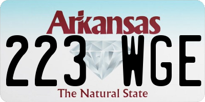 AR license plate 223WGE