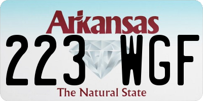AR license plate 223WGF