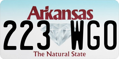AR license plate 223WGO