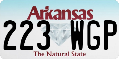 AR license plate 223WGP