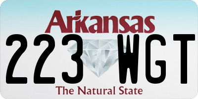 AR license plate 223WGT