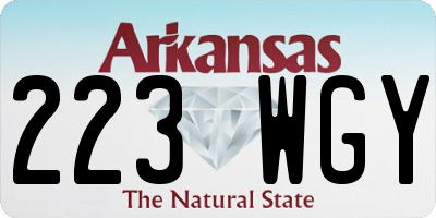AR license plate 223WGY