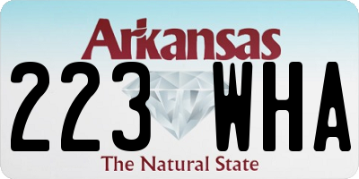 AR license plate 223WHA