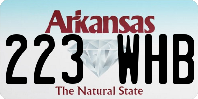 AR license plate 223WHB