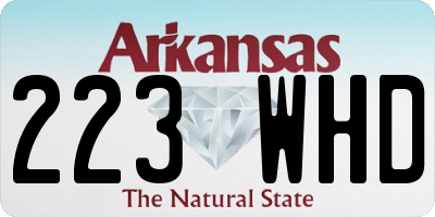 AR license plate 223WHD