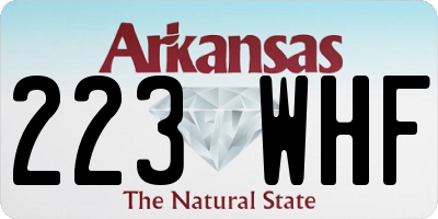 AR license plate 223WHF