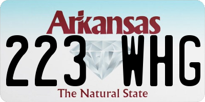 AR license plate 223WHG