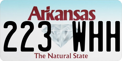 AR license plate 223WHH