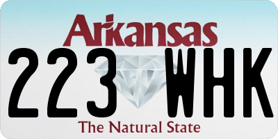 AR license plate 223WHK