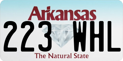 AR license plate 223WHL