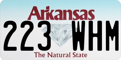 AR license plate 223WHM