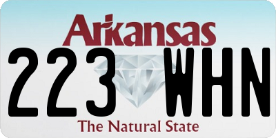 AR license plate 223WHN