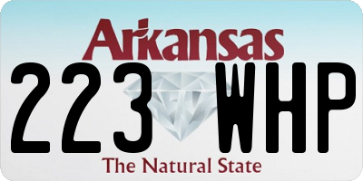 AR license plate 223WHP