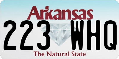 AR license plate 223WHQ