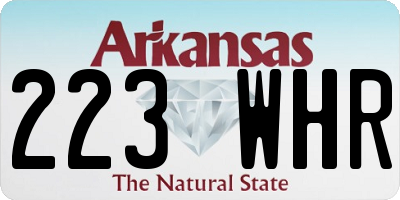 AR license plate 223WHR