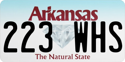 AR license plate 223WHS