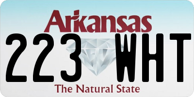 AR license plate 223WHT