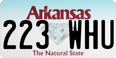 AR license plate 223WHU