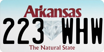 AR license plate 223WHW