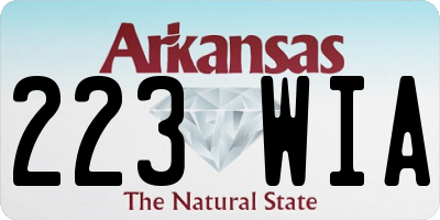 AR license plate 223WIA