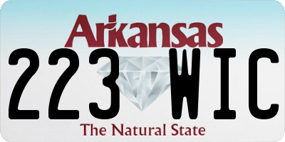 AR license plate 223WIC