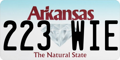 AR license plate 223WIE