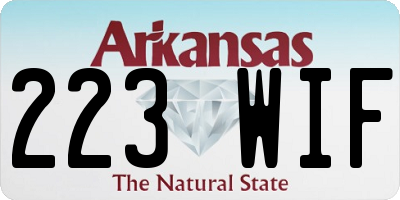 AR license plate 223WIF