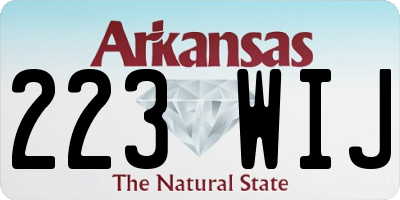 AR license plate 223WIJ