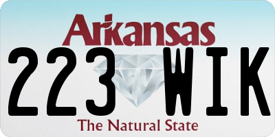 AR license plate 223WIK