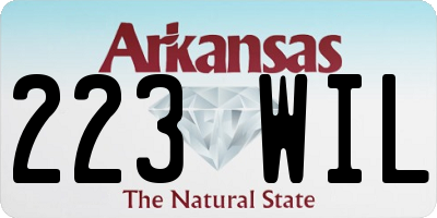 AR license plate 223WIL
