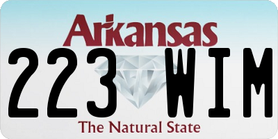 AR license plate 223WIM