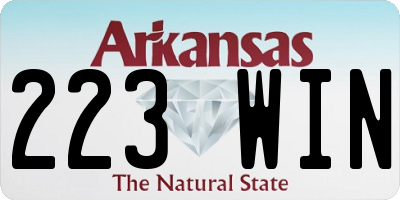 AR license plate 223WIN
