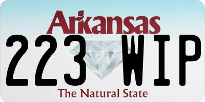 AR license plate 223WIP