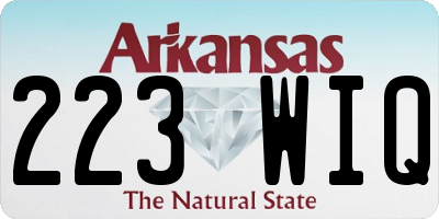 AR license plate 223WIQ