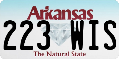 AR license plate 223WIS