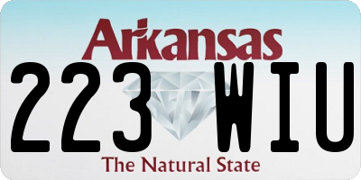 AR license plate 223WIU