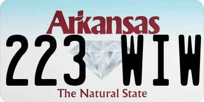 AR license plate 223WIW