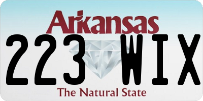 AR license plate 223WIX