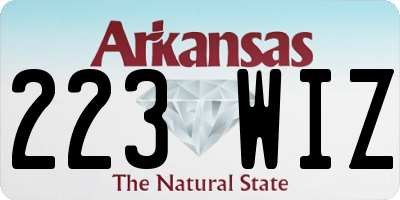 AR license plate 223WIZ