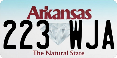 AR license plate 223WJA