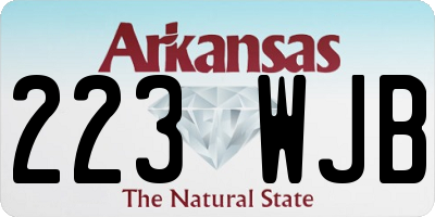 AR license plate 223WJB