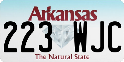 AR license plate 223WJC